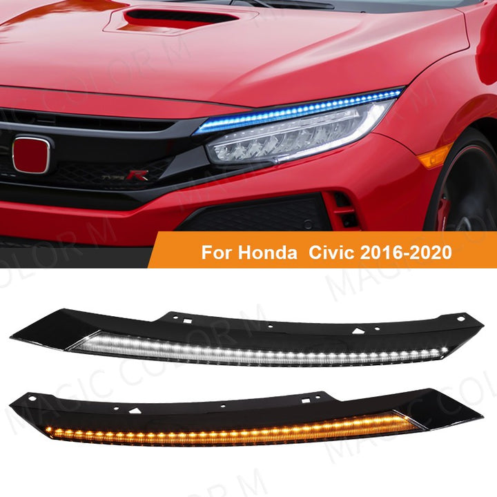Luz Diurna DRL em LED Com Seta Sequencial Civic G10