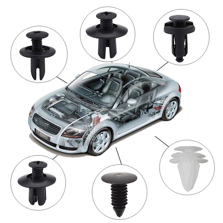 Fixadores para Carro Retentor Clipes Corpo Plástico Rebites - 100 peças